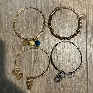 Alex and Ani Wire Charm Bracelets (Set of 4)